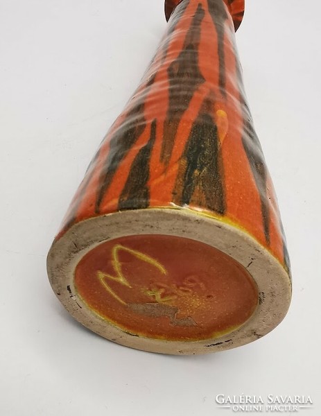 Retro vase, Hungarian applied art ceramics, 25.5 cm
