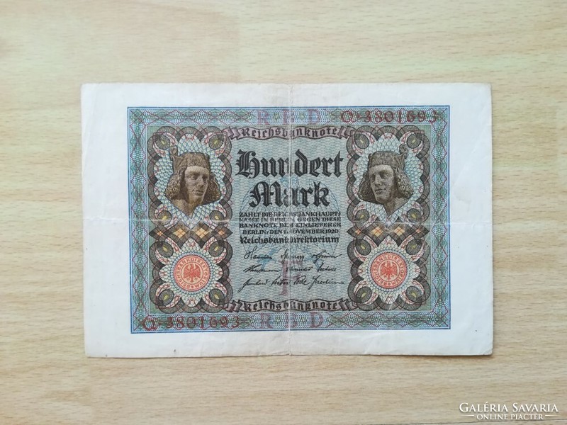 Németország (Weimari Köztársaság) 100 Mark 1920