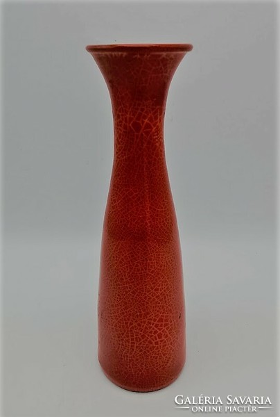 Retro váza, magyar iparművészeti kerámia, 26,2 cm