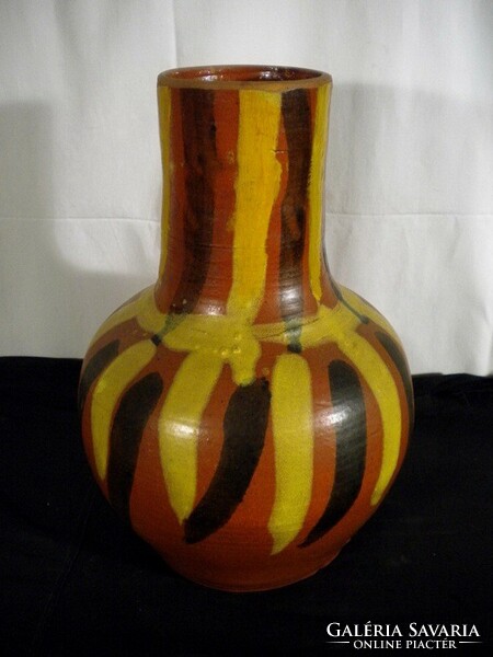 D380 large glazed ceramic floor vase marked