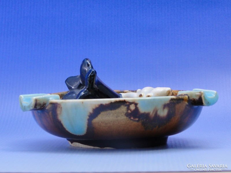 0C694 old art deco ceramic ashtray