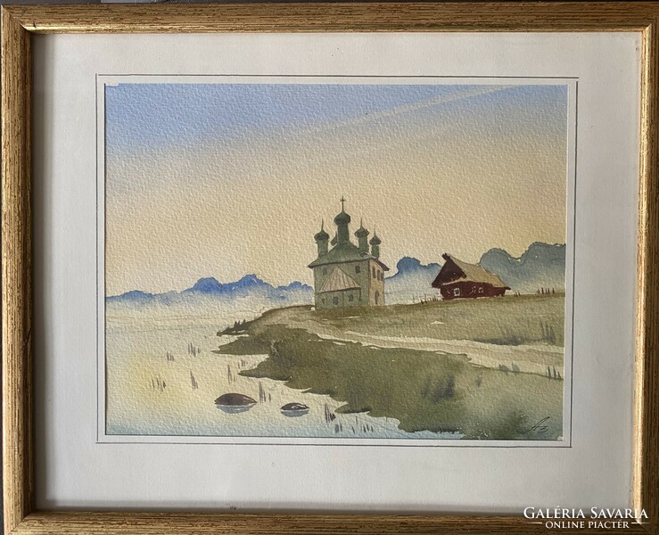 Orthodox churches - two watercolors