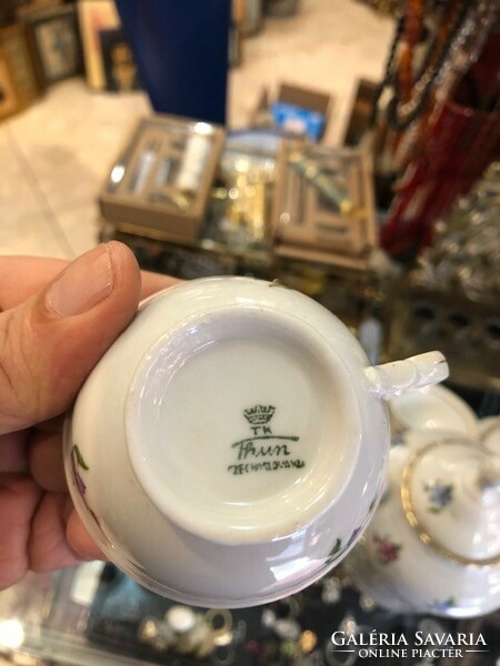 Thun csehszlovák 6 személyes porcelán kávés készlet