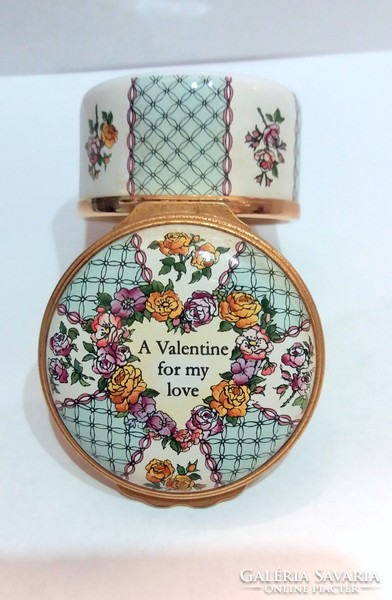 Angol zománc dobozka Valentine for my love