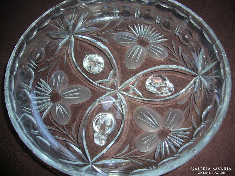 Polished glass fruit bowl, offering
