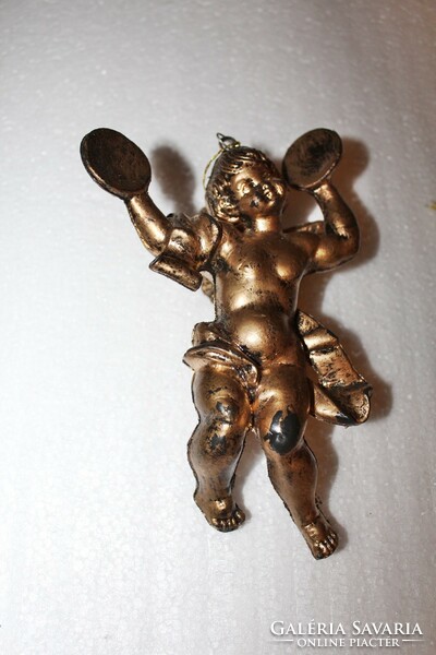 Gilded putto angel Christmas decoration - package
