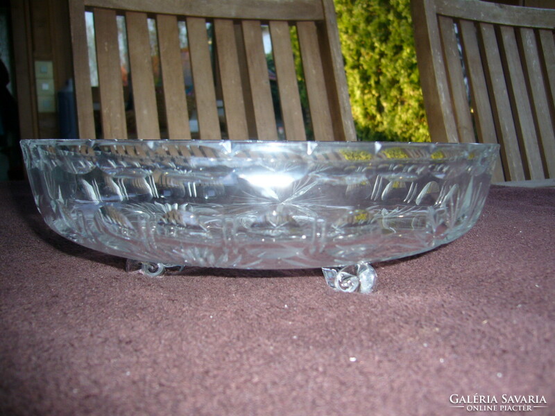 Polished glass fruit bowl, offering