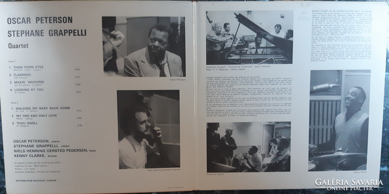 Oscar peterson - stephen grappelli quartet jazz vinyl record lp vinyl