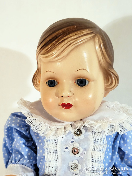 Schoberl & Becker Celluloid Kislány Baba 43 46cm Cellba Doll Antik Régi Lány Játékbaba Mermaid Sellő