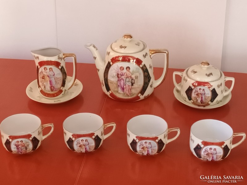 Viktória cseh porcelán teás kávés készlet