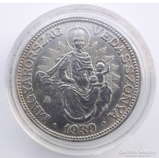 1939 évi ezüst 2 pengő MAGYARORSZÁG VÉDASSZONYA..