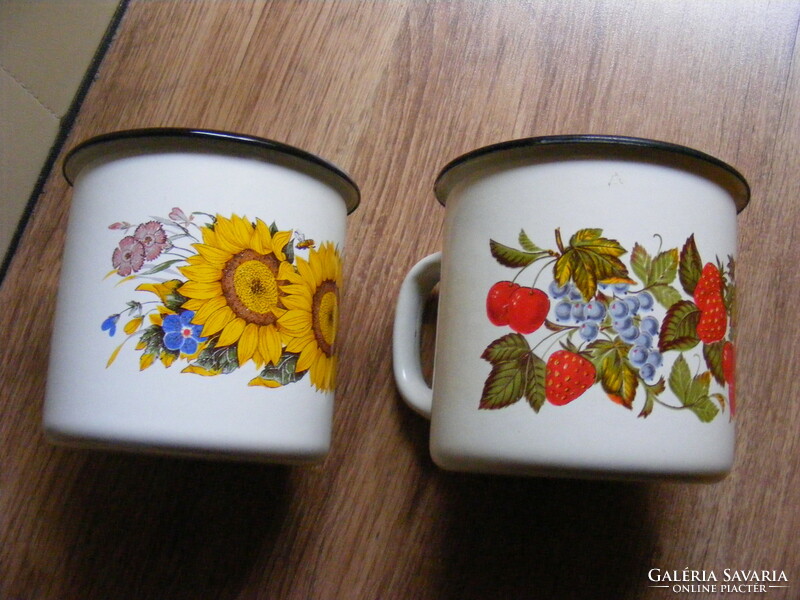 Russian large enameled mug