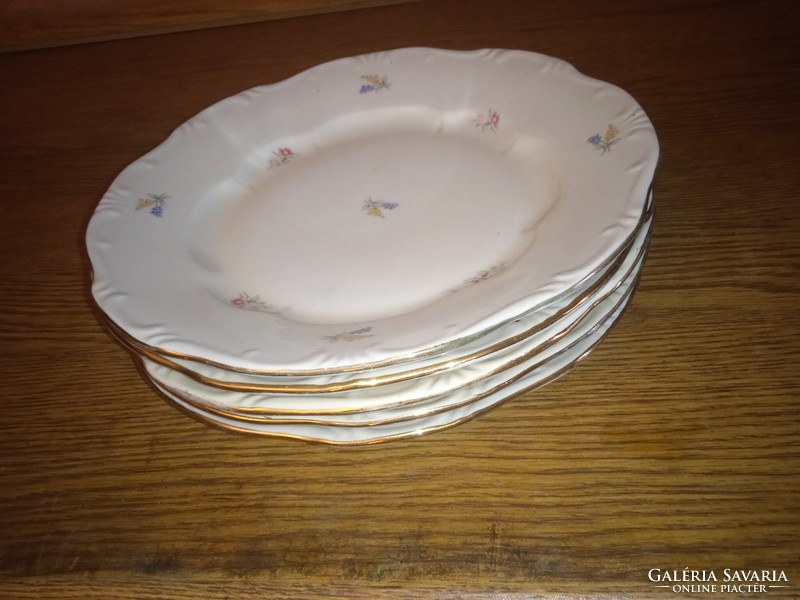 Zsolnay 5 gilded flat plates in good condition without damage