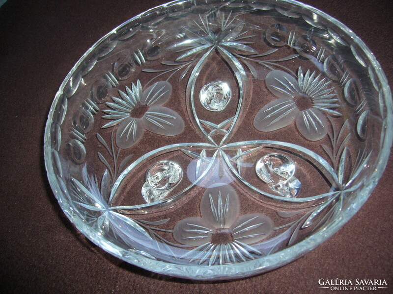 Polished glass fruit bowl, offering