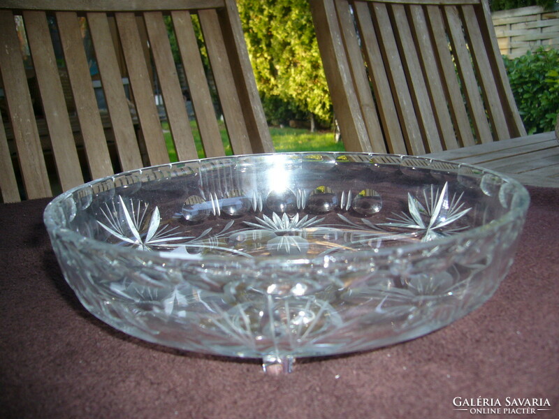 Polished glass fruit bowl, offering