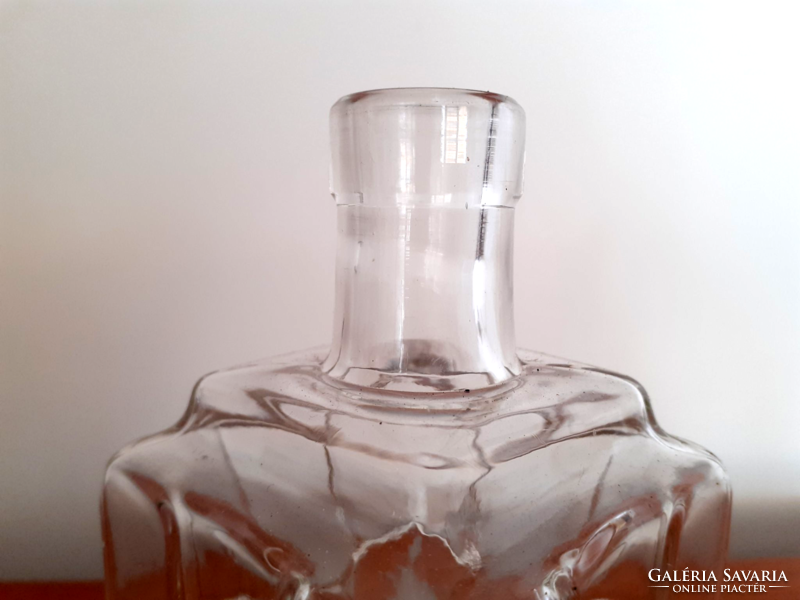 Old zwack glass square bottle 17 cm