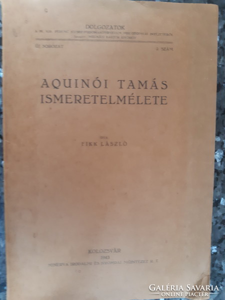 László Fikk: the epistemology of Tamás Aquino - very rare!