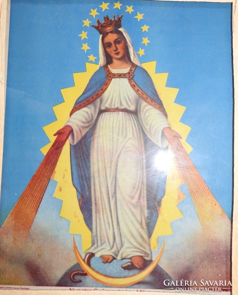 Old Virgin Mary print