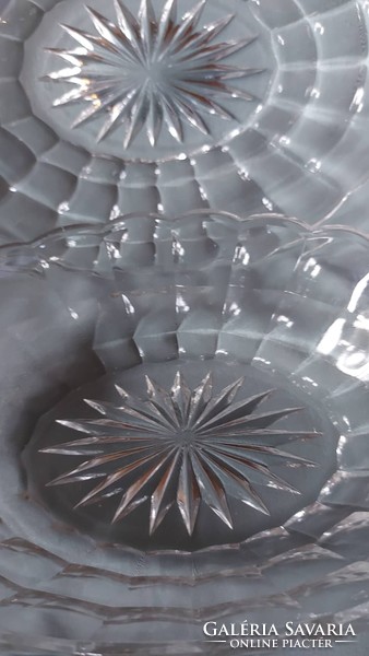 Thick glass bowl and tray