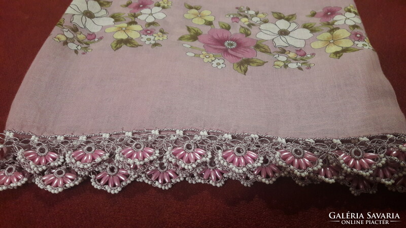 Women's scarf with pearls (l3016)