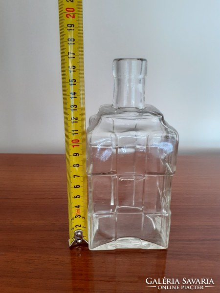 Old zwack glass square bottle 17 cm