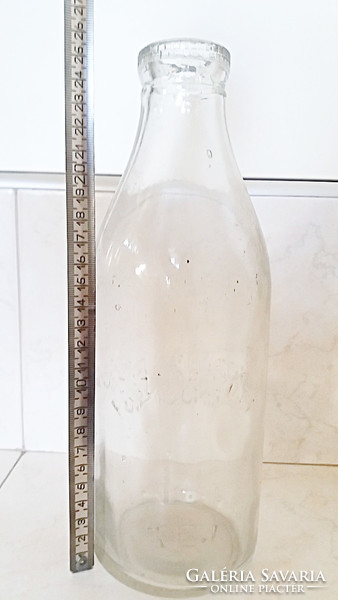 Old milk bottle with 1 liter milk bottle with pasteurized milk inscription