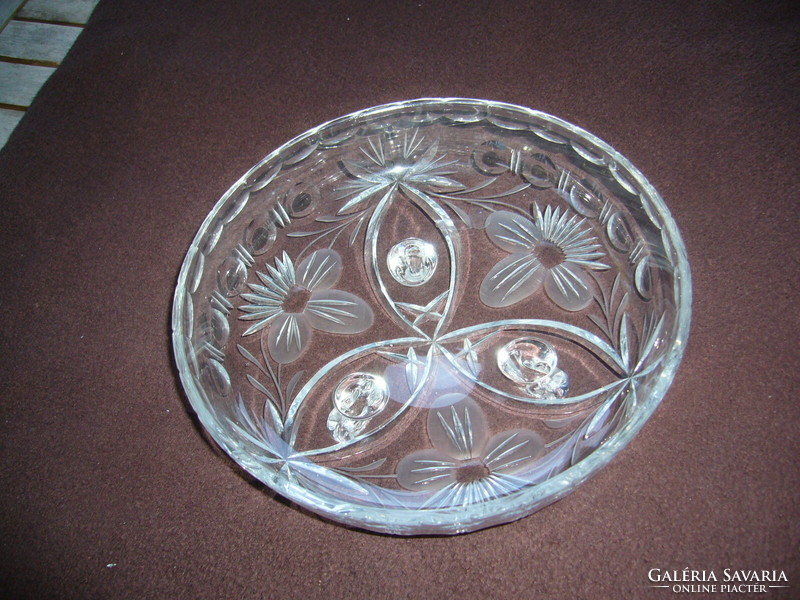 Polished glass fruit bowl, offering