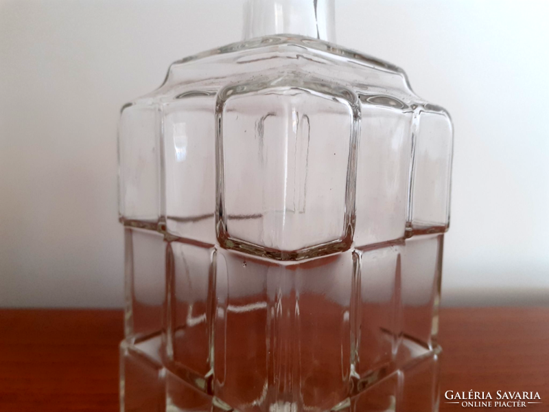 Old zwack glass square bottle 17 cm