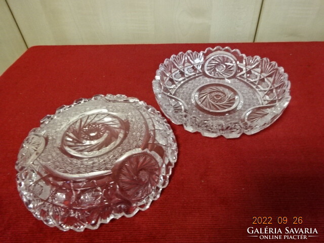 Lead crystal bowl, two pieces in one, diameter 14.5 cm. He has! Jokai.