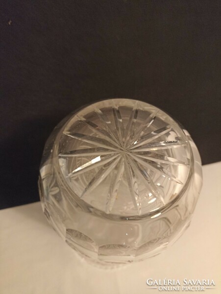 Ólomkristály váza, 28 cm magas, 12 cm átmérő