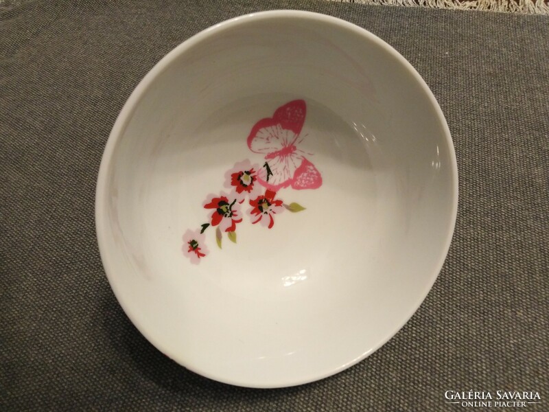Porcelain muesli bowl - butterfly, orchid