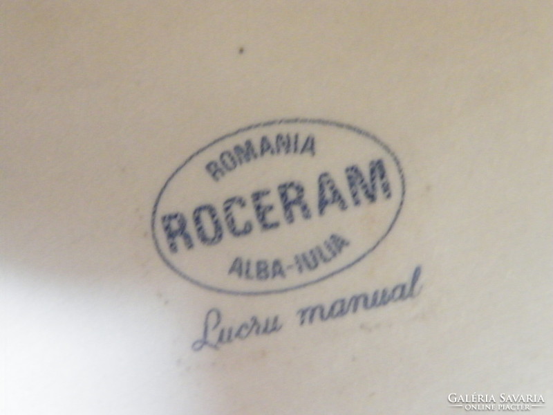 Roceram Alba Júlia kézzel festett, román porcelán nagy éjjeli lámpa