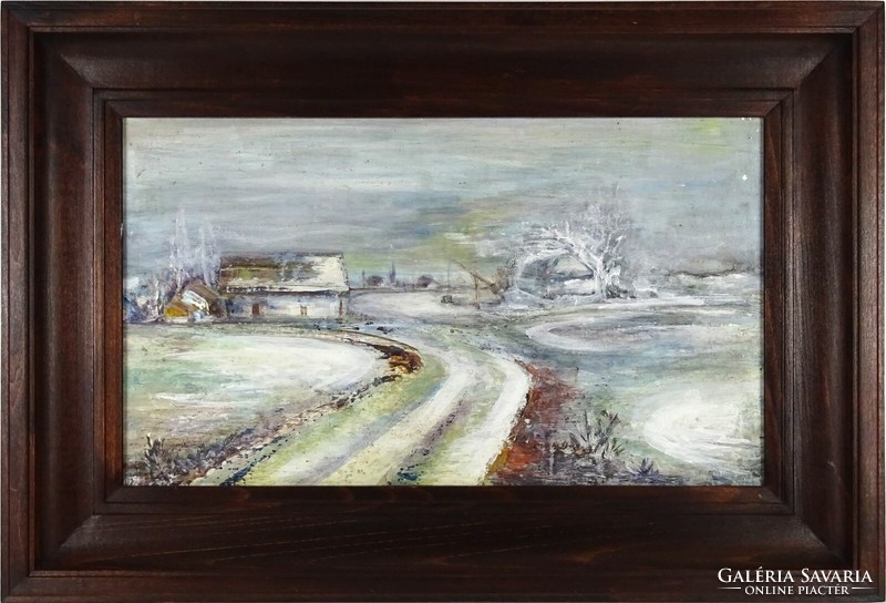 1K556 xx. Century artist: winter farm world