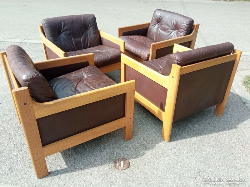 Karl erik ekselius lounge chair 4 armchairs, mid cenutry design armchairs joc möbler, marked