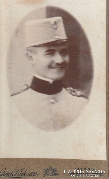 Antique soldier photo, business card