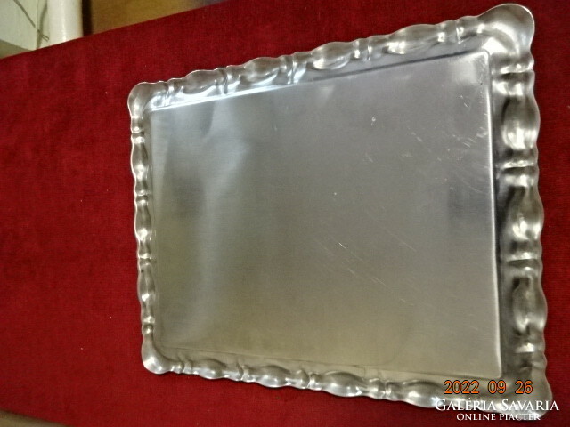 Silver-plated antique tray, size: 37.5 x 30.5 cm. He has! Jokai.