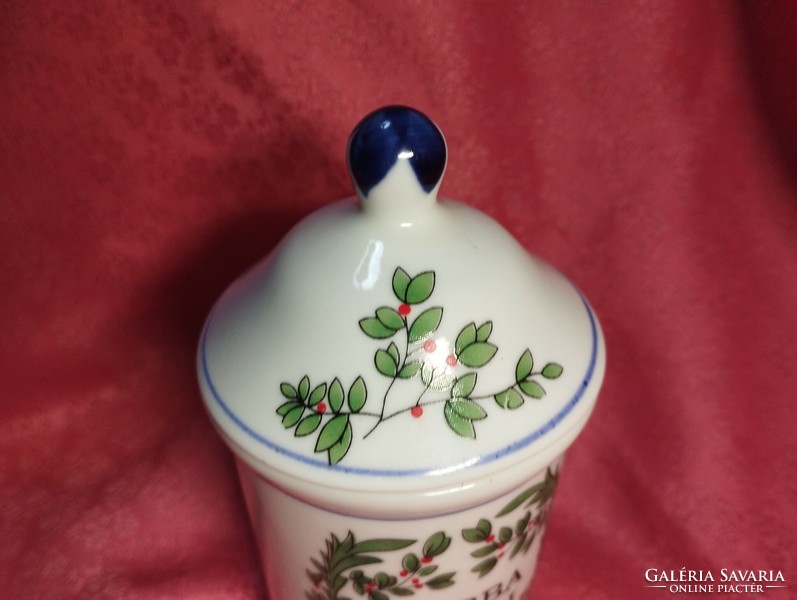 Porcelain apothecary jar, spice holder