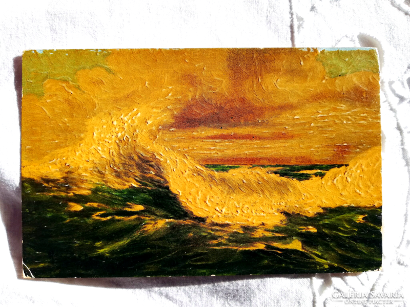 Degi art paper looks like an oil painting. Stormy Sea /160/