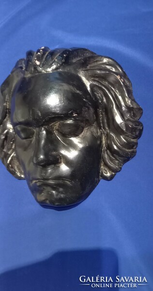 Csapváry-Beethoven ceramics, wall decoration, wall mask, portrait