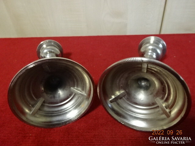 Silver-plated candle holder, height 12 cm. Two pieces for sale together. He has! Jokai.