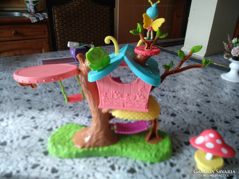 Fairy, elf house, cottage, massive, showy piece, with many accessories, recommend!