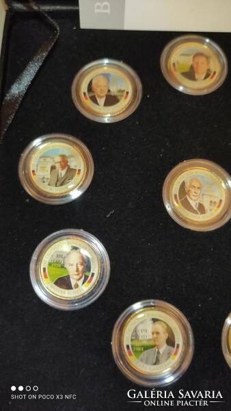 Ritkaság! Németország "Szövetségi elnökök"  10 különböző érme érem díszdobozban limitált kiadás