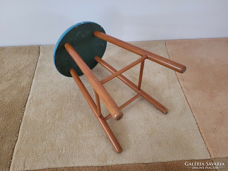 Retro old wooden chair seat mid century armchair