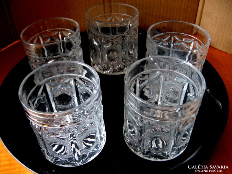 5 Pcs candle holders, whiskey glasses
