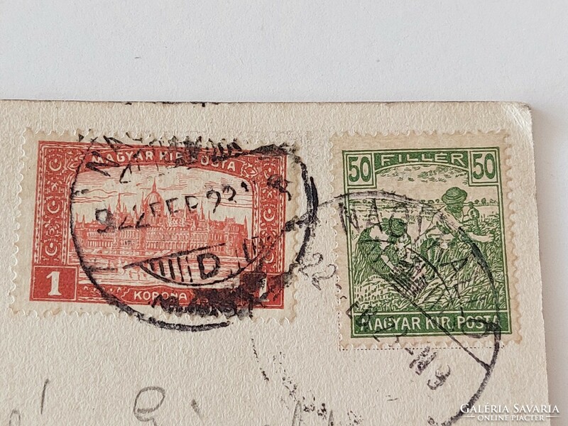 Régi képeslap 1922 levelezőlap Adolfo Busi művészrajz