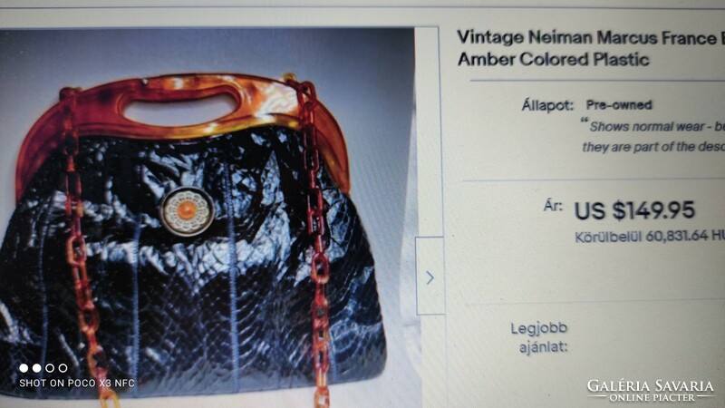 Abszolút alacsony árra tettem!! Eredeti francia Neiman Marcus  retikül táska ikonikus gyűjtői divat