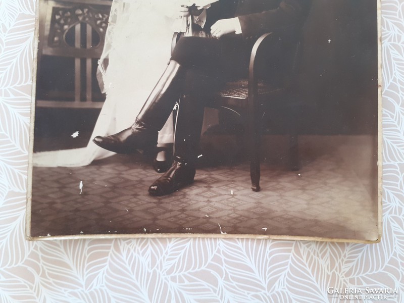 Old wedding photo circa 1930. Bride groom photo