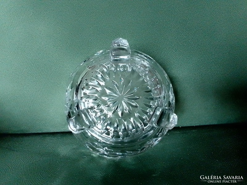 Molded glass base bowl, offering, thick wall