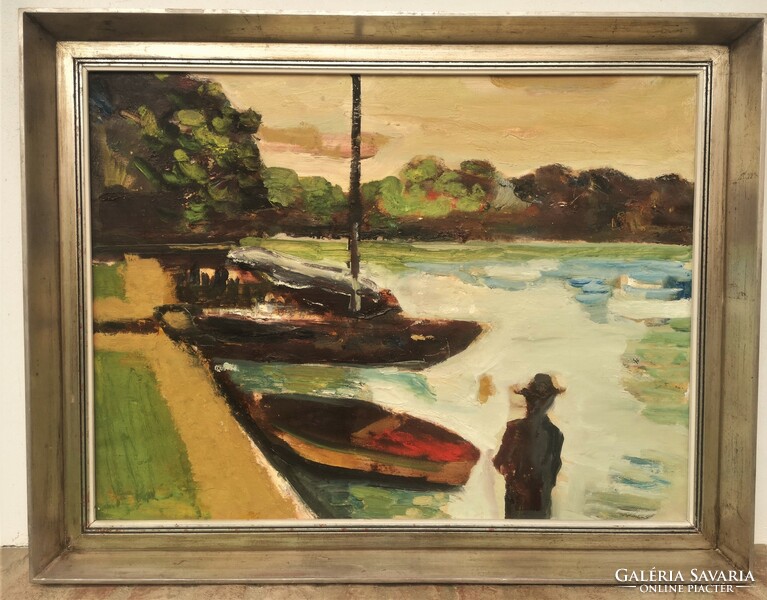 Mihály Schéner (1923 - 2009) Balaton c. 90x70cm included in gallery auction with original guarantee