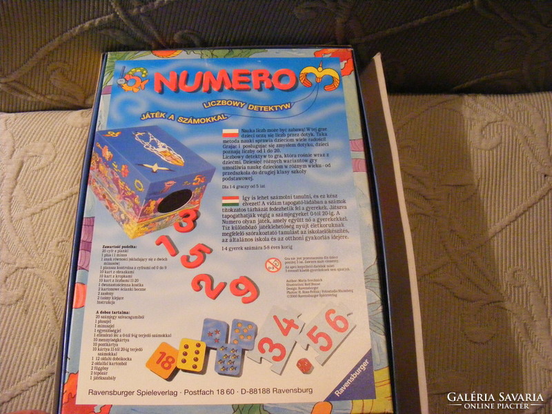 Játék a számokkal társasjáték kisiskolásoknak  Ravensburger 2000